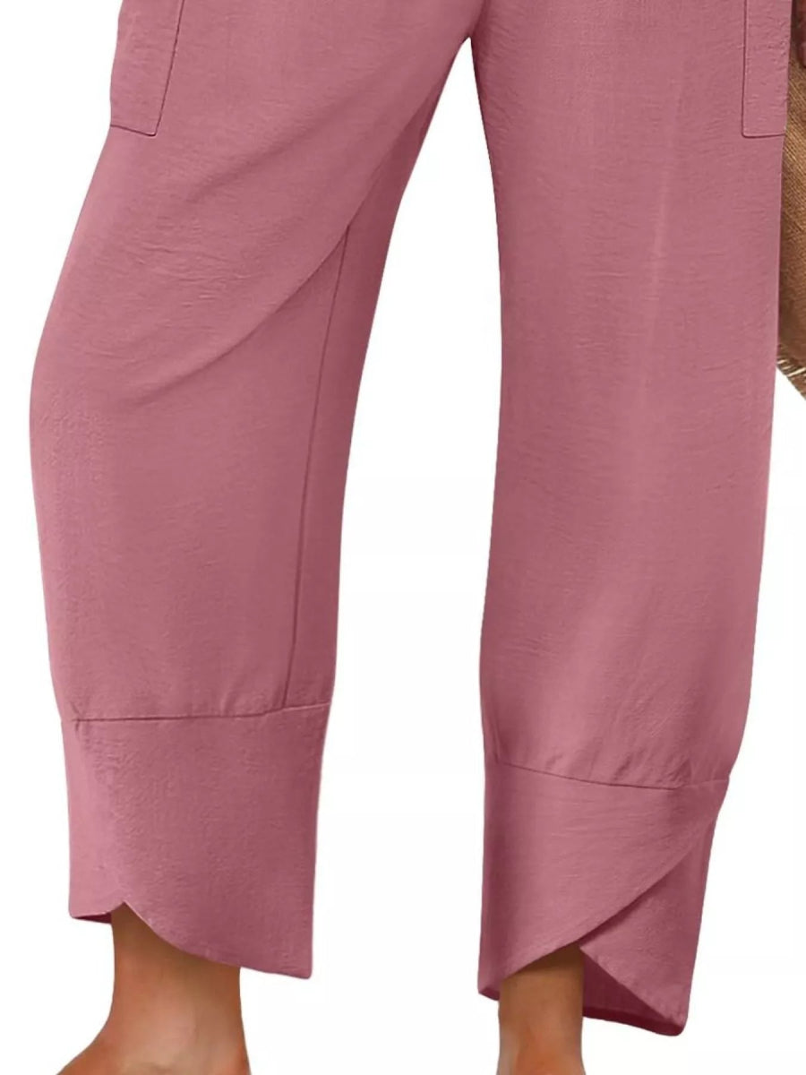 Elastic Waist Pants - CELIVINE