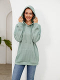 Raglan Sleeve Front Pocket Hoodie - CELIVINE