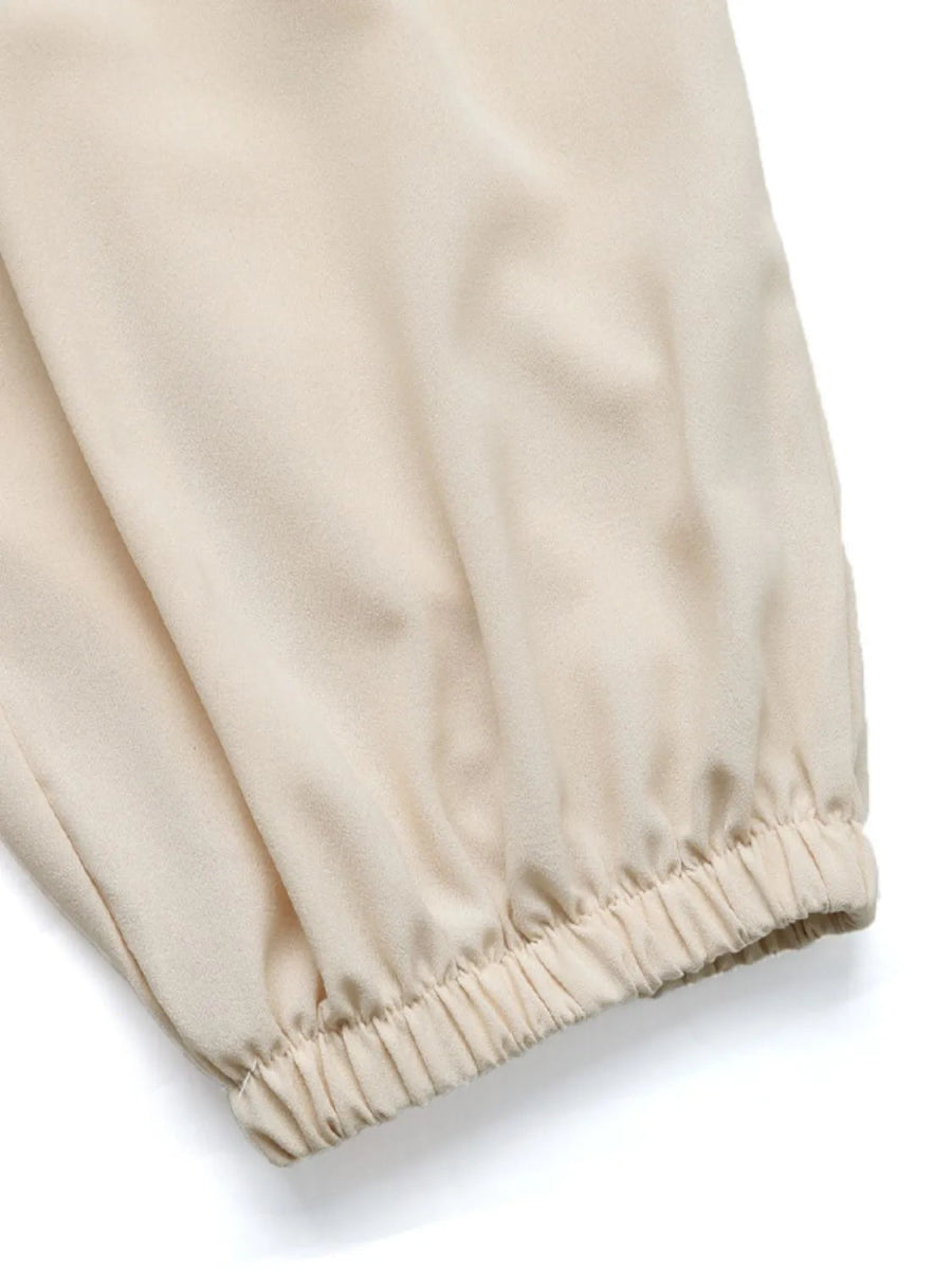 Ruched High Waist Joggers - CELIVINE