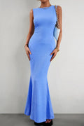 Devine Round Neck Sleeveless Maxi Fishtail Dress - CELIVINE