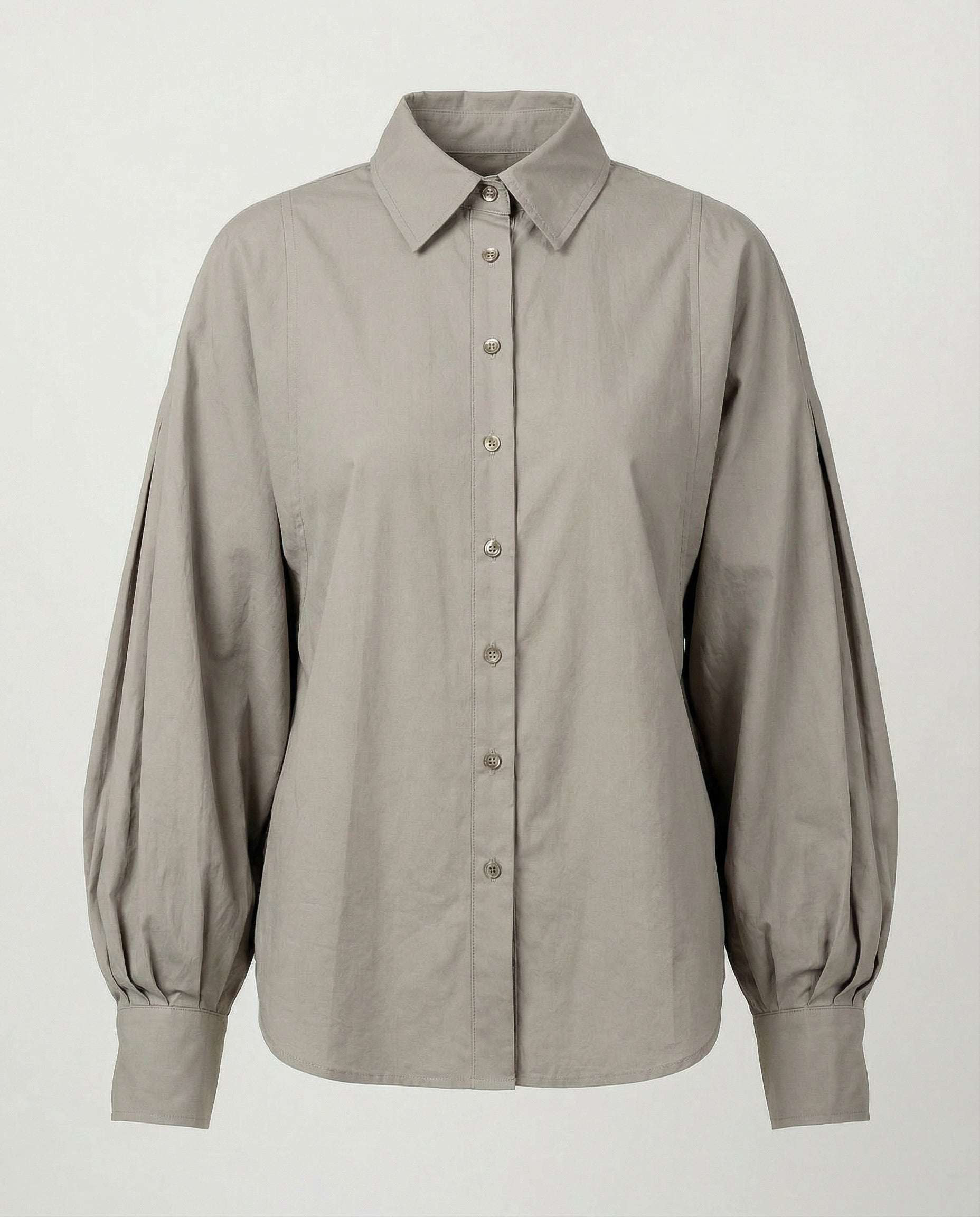 Collared Button - Front Long Sleeve Shirt - CELIVINE
