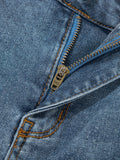 High - Waisted Flare Jeans with Seam Detail - CELIVINE