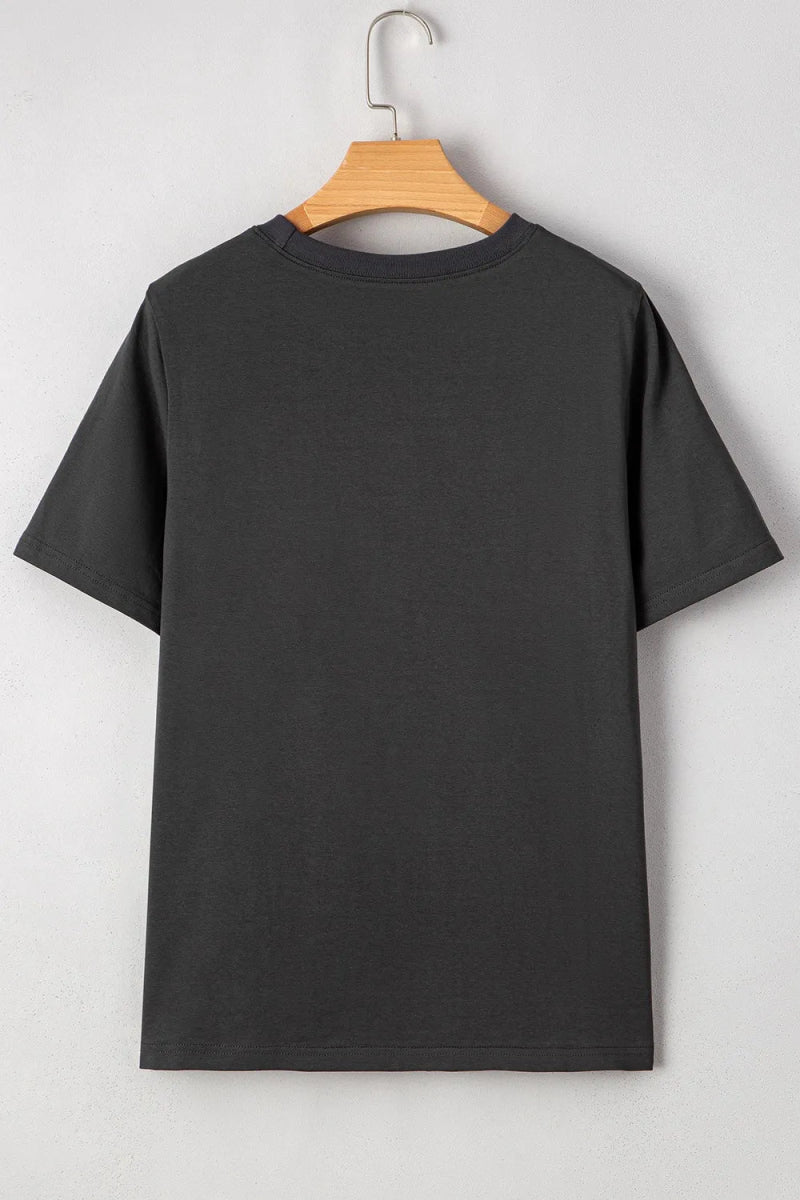RISE WITH THE SUN Graphic Round Neck Short Sleeve T-Shirt - CELIVINE