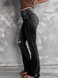 Distressed Flare Jeans - CELIVINE