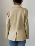 One Button Lapel Collar Blazer - CELIVINE