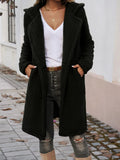 Devine Pocketed Long Sleeve Hooded Teddy Coat - CELIVINE