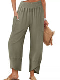Elastic Waist Pants - CELIVINE