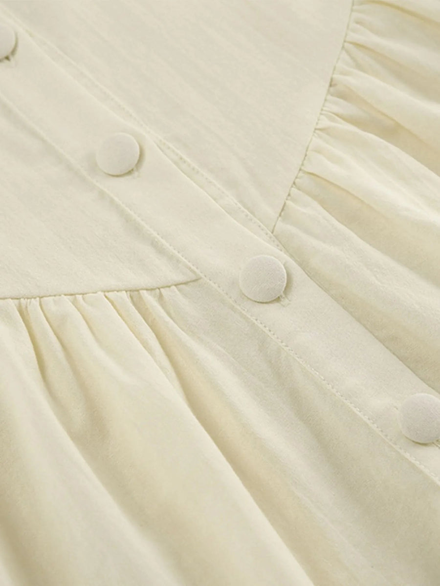 Button - Front Wide Strap Romper - CELIVINE