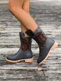 Round Toe Block Heels Boots - CELIVINE