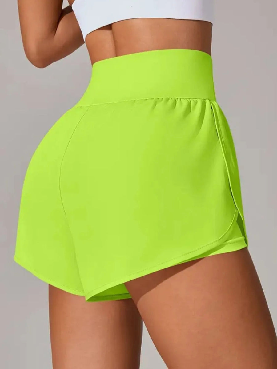 Pocketed High Waist Active Shorts - CELIVINE