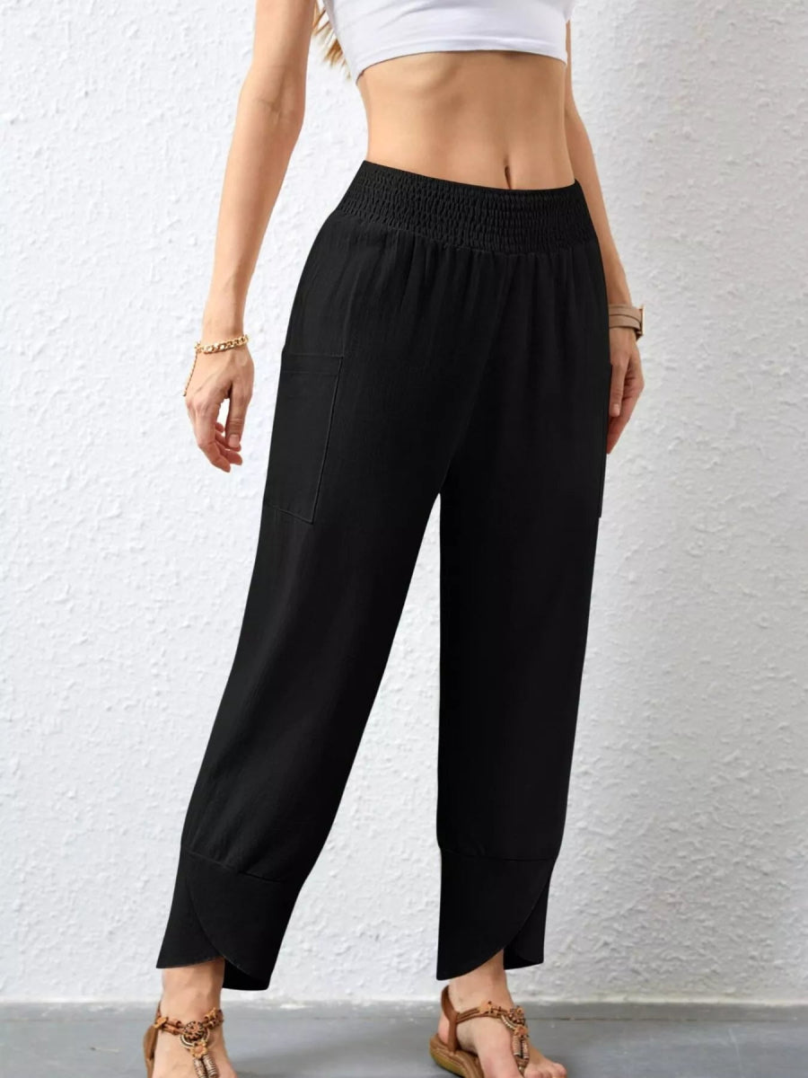 Elastic Waist Pants - CELIVINE