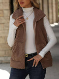 Zip - Up Vest Coat - CELIVINE