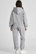 Dropped Shoulder Long Sleeve Hoodie and Pants Active Set - CELIVINE