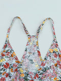 Floral Print Halter Cami - CELIVINE