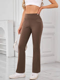 High Waist Active Pants with Pockets - CELIVINE