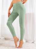 Ribbed Detail Leggings - CELIVINE