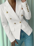 Decor Button Lapel Collar Blazer - CELIVINE