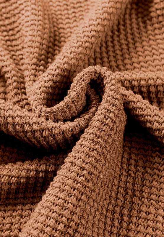 Decorative Button Round Neck Puff Sleeve Blouse - CELIVINE