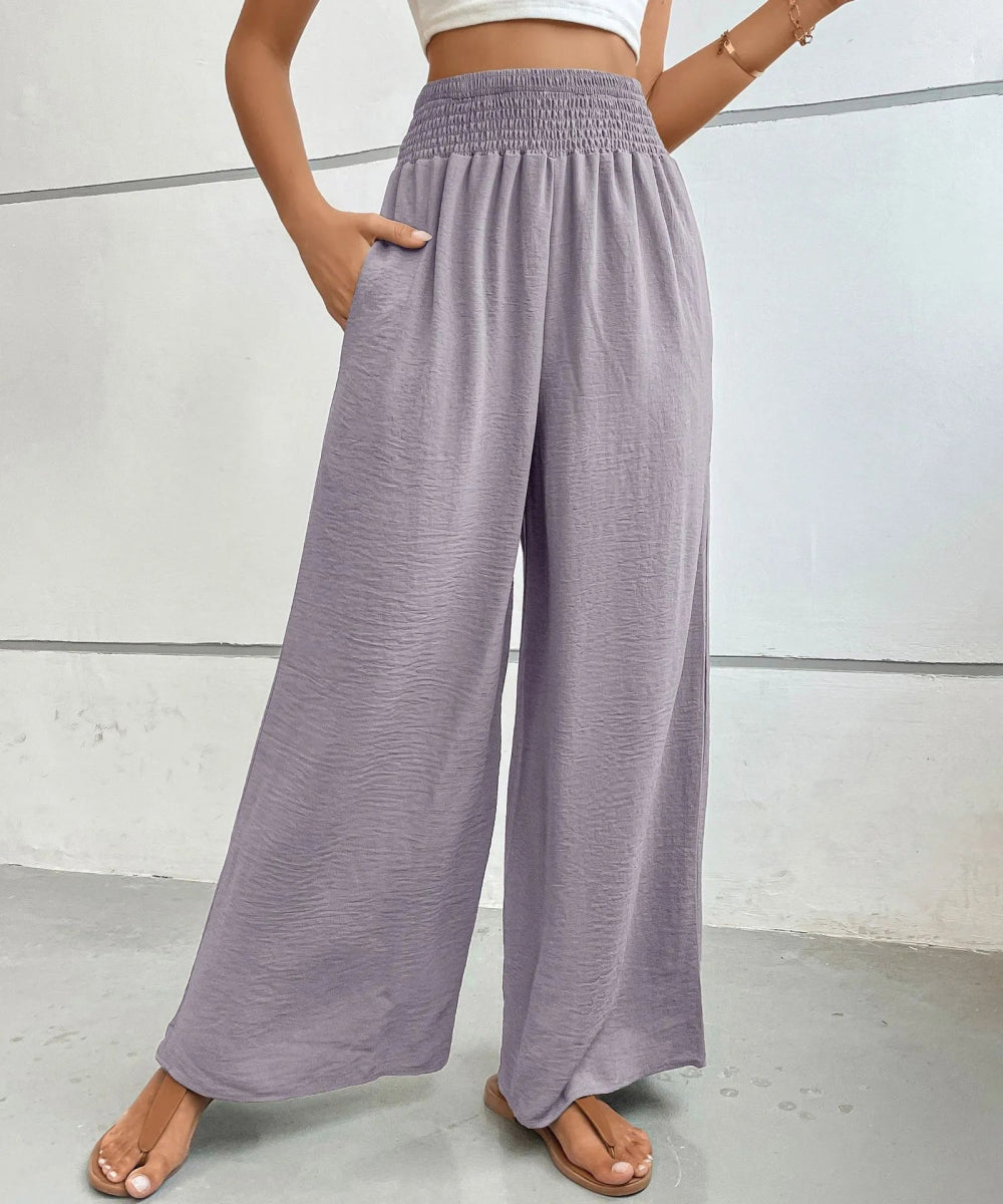 High - Waisted Wide Leg Pants - CELIVINE