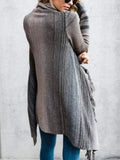 Fringe Long Sleeve Wrap Cardigan - CELIVINE