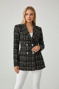 Tweed Double - Breasted Blazer - CELIVINE