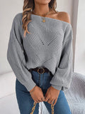 Openwork Long Sleeve Sweater - CELIVINE