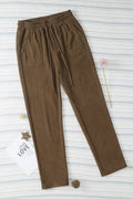 Drawstring Straight Pants with Pockets - CELIVINE