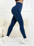 Ruched High Waist Active Leggings - CELIVINE