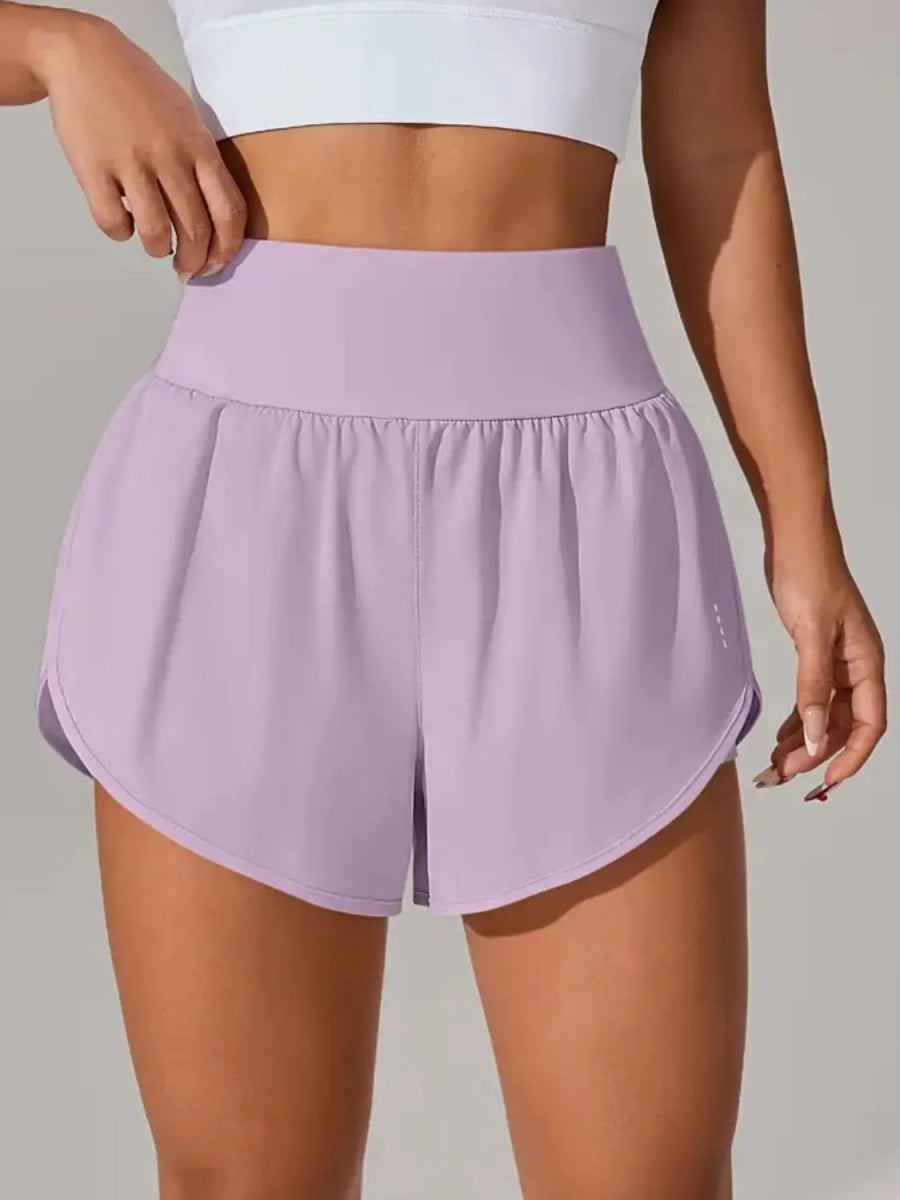 Pocketed High Waist Active Shorts - CELIVINE