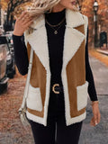Open Front Vest Coat with Pockets - CELIVINE
