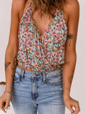 Floral Print Halter Cami - CELIVINE