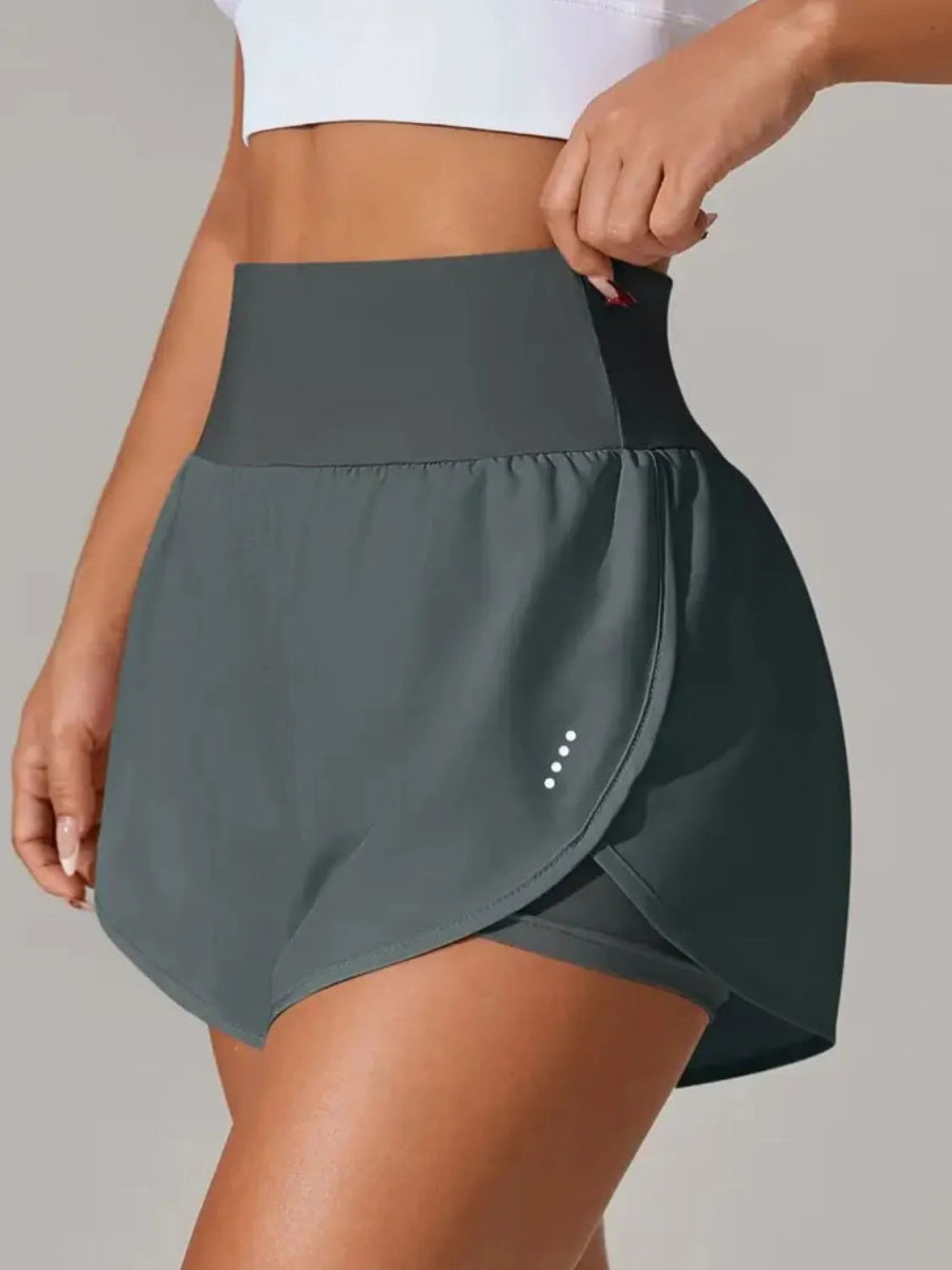 Pocketed High Waist Active Shorts - CELIVINE