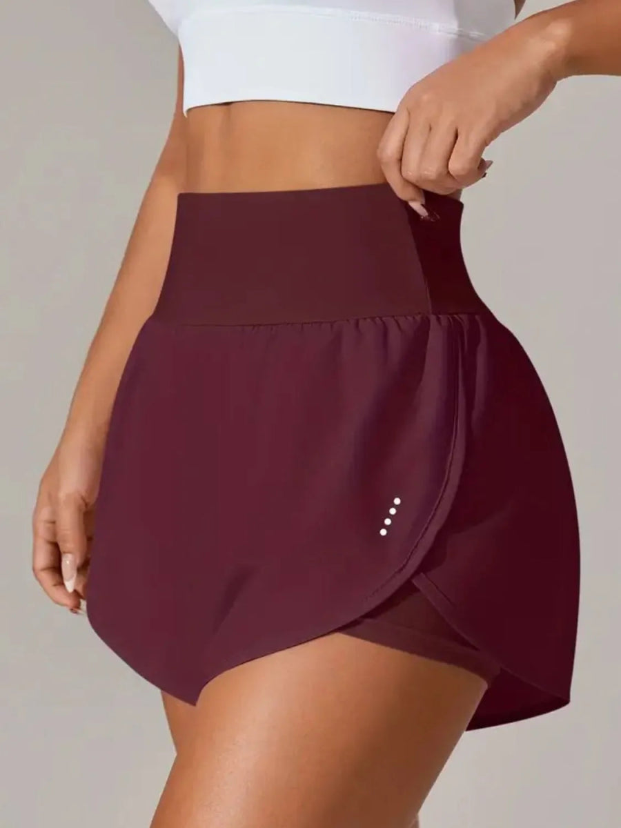 Pocketed High Waist Active Shorts - CELIVINE