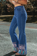 Embroidered Bootcut Jeans - CELIVINE