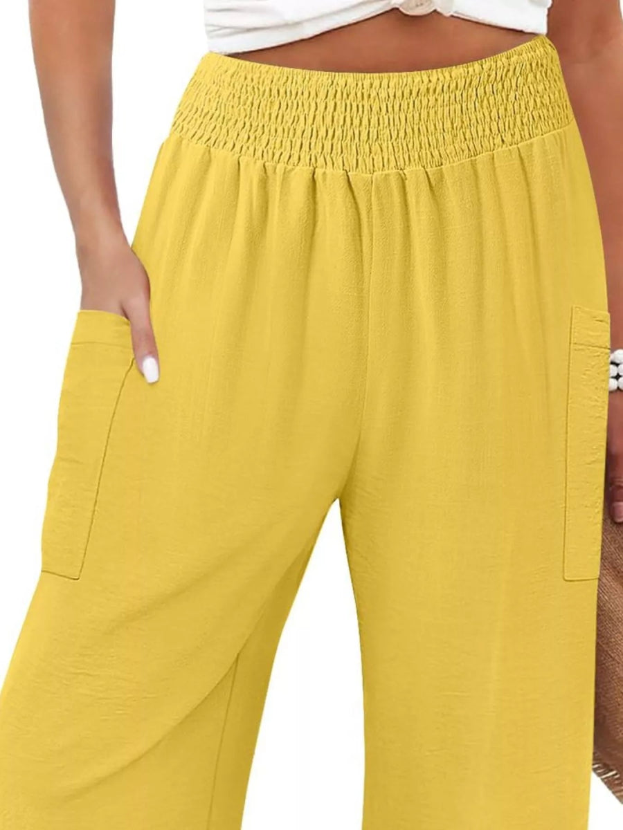 Elastic Waist Pants - CELIVINE