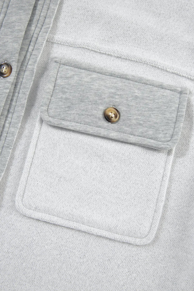 Pocketed Curved Hem Button Up Vest - CELIVINE