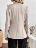 One Button Lapel Collar Blazer - CELIVINE