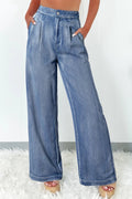 High Waist Wide Leg Jeans - CELIVINE
