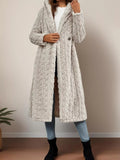 Sherpa Longline Hooded Coat - CELIVINE