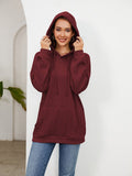 Raglan Sleeve Front Pocket Hoodie - CELIVINE