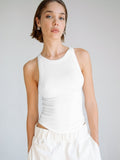 Halter Neck Ribbed Cropped Top - CELIVINE