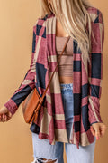 Plaid Open Front Cardigan - CELIVINE