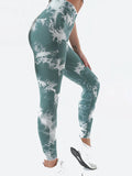 Tie - Dye High Waist Active Leggings - CELIVINE