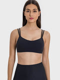 Scoop Neck Double Strap Active Cami - CELIVINE