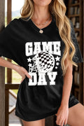GAME DAY Round Neck Short Sleeve T-Shirt - CELIVINE