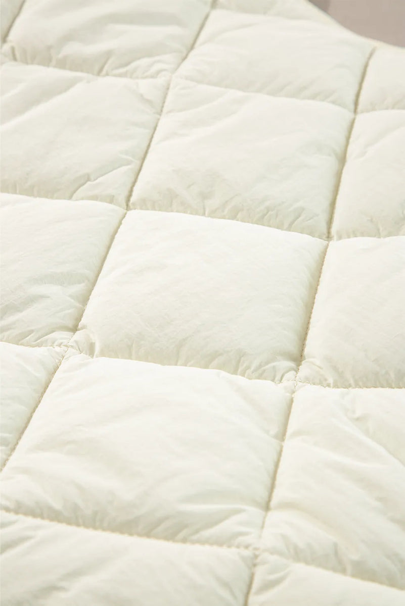 Snap Down Texture Vest Coat with Pockets - CELIVINE