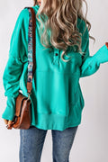 Quarter - Snap Dropped Shoulder Hoodie - CELIVINE