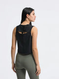 Round Neck Cropped Active Tank - CELIVINE