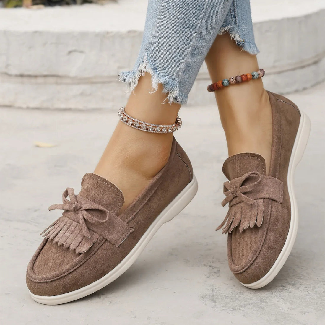 Round Toe Flats Loafers - CELIVINE