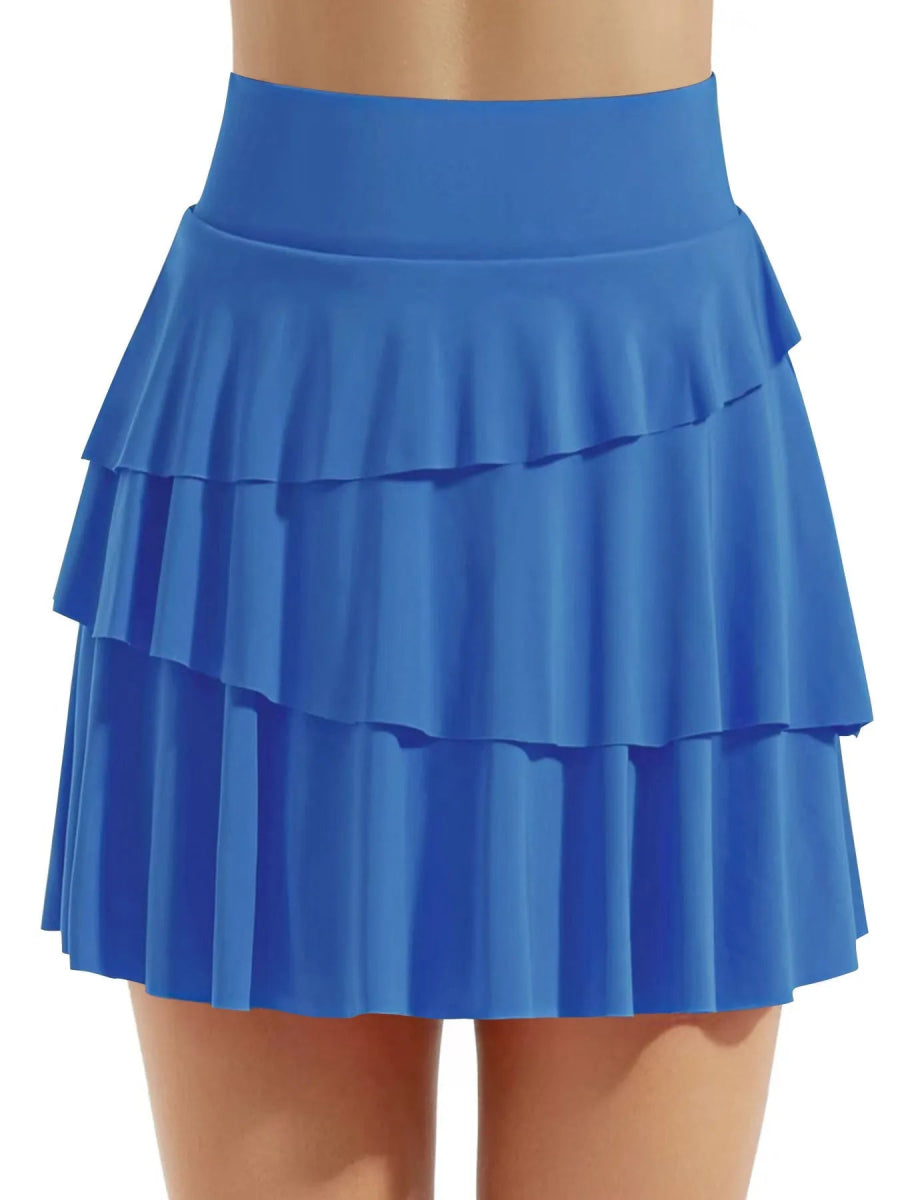 Tiered Ruffle Active Skort - CELIVINE
